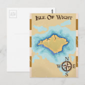 Isle of Wight Treasure Reiseplakat Postkarte (Vorne/Hinten)