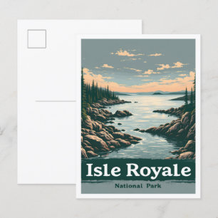 Isle Royal National Park Michigan USA Travel Postkarte