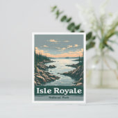 Isle Royal National Park Michigan USA Travel Postkarte (Stehend Vorderseite)