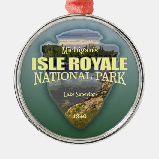 Isle Royale (Arrowhead) Ornament Aus Metall (Vorne)
