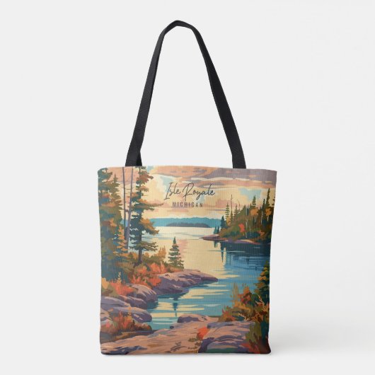 Isle Royale Michigan Tasche (Rückseite)