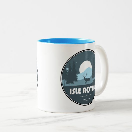 Isle Royale National Park Deer Zweifarbige Tasse (VorderseiteRechts)