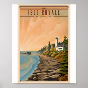 Isle Royale National Park Litho Kunstposter Poster