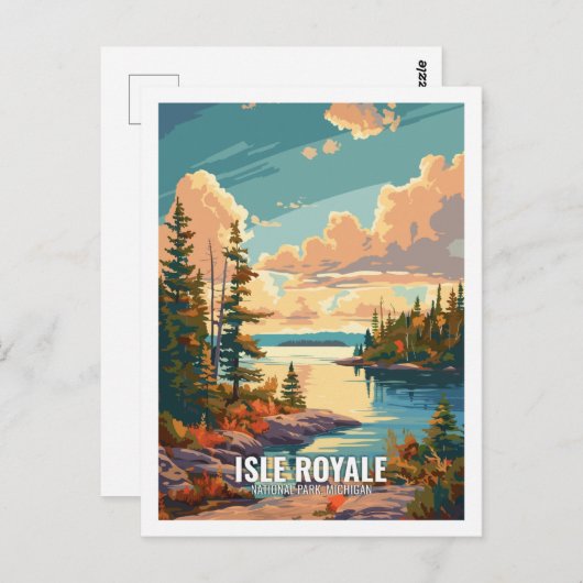 Isle Royale National Park Michigan USA Postkarte (Vorne/Hinten)