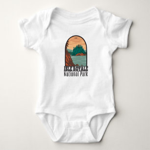 Isle Royale National Park Michigan Vintage Baby Strampler
