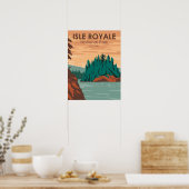 Isle Royale National Park Michigan Vintage Poster (Küche)