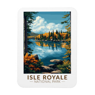 Isle Royale National Park Reise Kunst Vintage Magnet