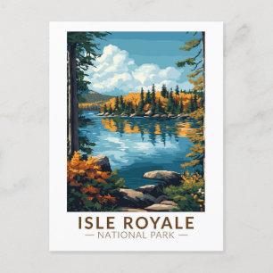 Isle Royale National Park Reise Kunst Vintage Postkarte