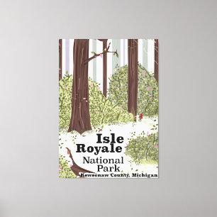 Isle Royale National Park Vintage-Reiseplakat Leinwanddruck