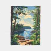 Isle Royale Nationalpark California Fleecedecke (Vorderseite)