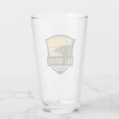 Isle Royale Nationalpark Illustration Retro Abzeic Glas (Rückseite)