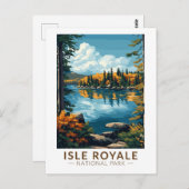 Isle Royale Nationalpark Locarno Vintag Postkarte (Vorne/Hinten)