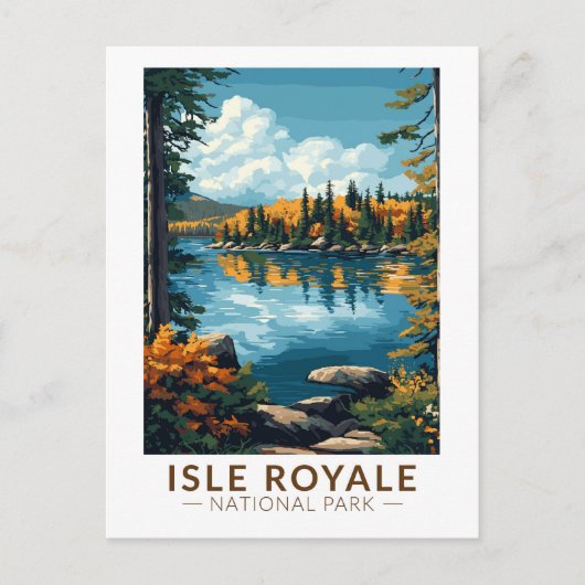 Isle Royale Nationalpark Locarno Vintag Postkarte (Vorderseite)