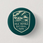 Isle Royale Nationalpark Magical Night Emblem Button (Vorderseite)