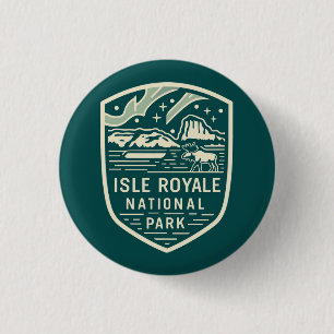 Isle Royale Nationalpark Magical Night Emblem Button