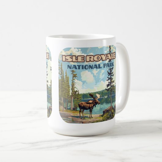 Isle Royale Nationalpark Michigan Kaffeetasse (VorderseiteRechts)