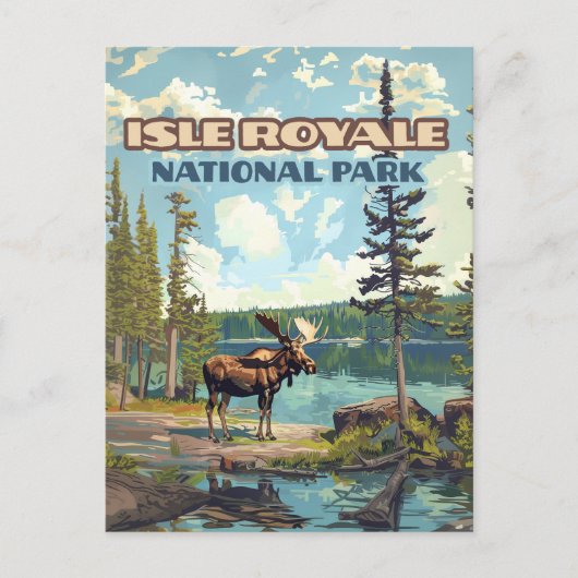 Isle Royale Nationalpark Michigan Postkarte (Vorderseite)