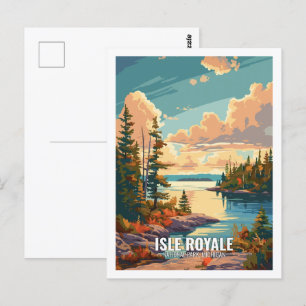 Isle Royale Nationalpark Michigan USA Postkarte