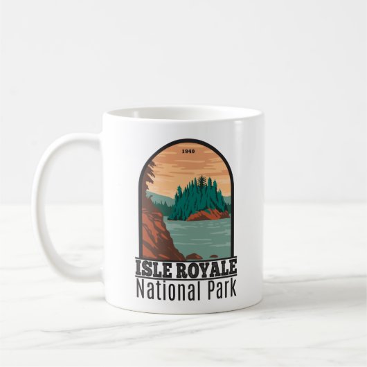 Isle Royale Nationalpark Michigan Vintag Kaffeetasse (Links)