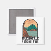 Isle Royale Nationalpark Michigan Vintag Magnet (Vorderseite/Rückseite)