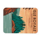 Isle Royale Nationalpark Michigan Vintag Magnet (Horizontal)