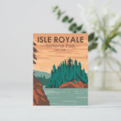 Isle Royale Nationalpark Michigan Vintag Postkarte (Stehend Vorderseite)
