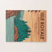 Isle Royale Nationalpark Michigan Vintag Puzzle (Horizontal)