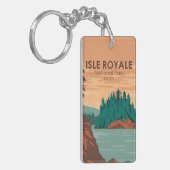 Isle Royale Nationalpark Michigan Vintag Schlüsselanhänger (Vorderseite links)