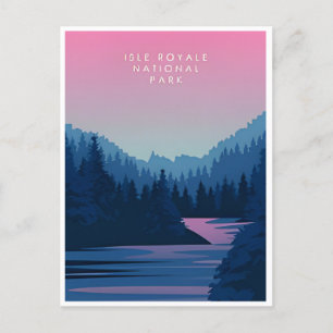 Isle Royale Nationalpark Michigan Vintage Reise Postkarte