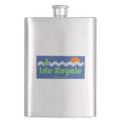 Isle Royale Nationalpark Retro Flachmann (Vorderseite)