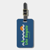 Isle Royale Nationalpark Retro Gepäckanhänger (Vorderseite vertikal)