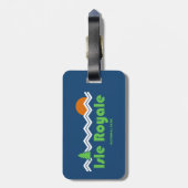 Isle Royale Nationalpark Retro Gepäckanhänger (Rückseite vertikal)