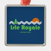 Isle Royale Nationalpark Retro Ornament Aus Metall (Vorne)