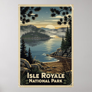 Isle Royale Nationalpark Retro Poster