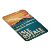 Isle Royale Nationalpark Retro Poster Magnet (Rechte Seite)