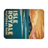 Isle Royale Nationalpark Retro Poster Magnet (Horizontal)