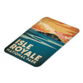 Isle Royale Nationalpark Retro Poster Magnet (Linke Seite)