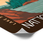 Isle Royale Nationalpark Seen Superior Distressive Poster (Ecke)