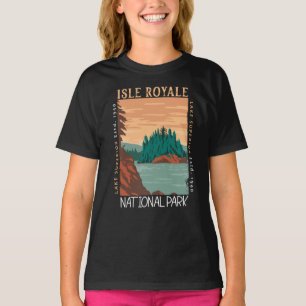 Isle Royale Nationalpark Seen Superior Distressive T-Shirt