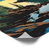 Isle Royale Nationalpark Traditionelle Reise Poster (Ecke)