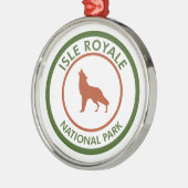 Isle Royale Nationalpark Wolf Ornament Aus Metall (Links)