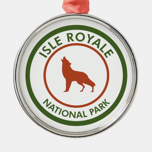 Isle Royale Nationalpark Wolf Ornament Aus Metall (Vorne)
