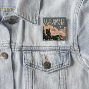 Isle Royale Nationalpark Zurpackung Reisen Art Button