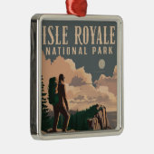 Isle Royale Nationalpark Zurpackung Reisen Art Ornament Aus Metall (Rechts)