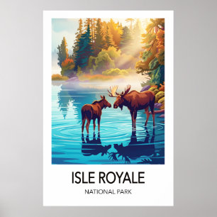 Isle Royale Reiseplakat Nationalpark Kunst Poster