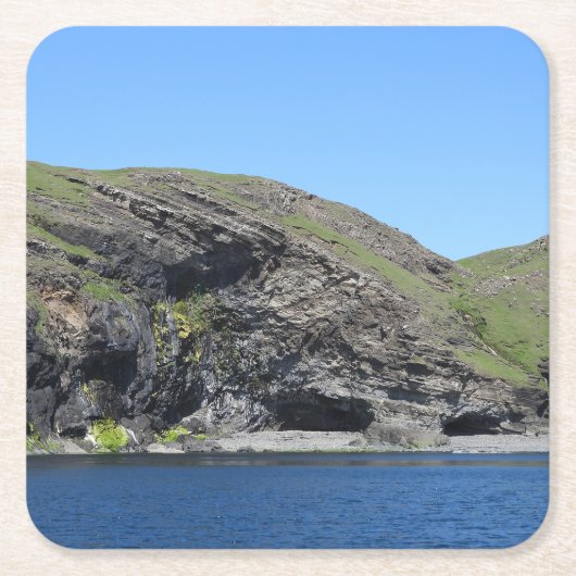 Isle Skye Drachenkopf-Felsformation Küstenmythos Rechteckiger Pappuntersetzer (Vorderseite)