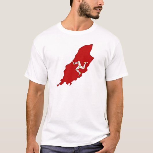 Isleofman Flaggenkarte T-Shirt (Vorderseite)