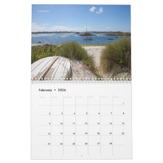 Isles of Scilly Calendar Kalender (Feb 2026)