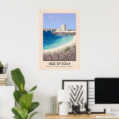 Isles Of Scilly Cornwall AONB Reiseplakat Poster (Heimbüro)