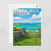 Isles of Scilly England Cornwall Travel Postkarte (Vorne/Hinten)